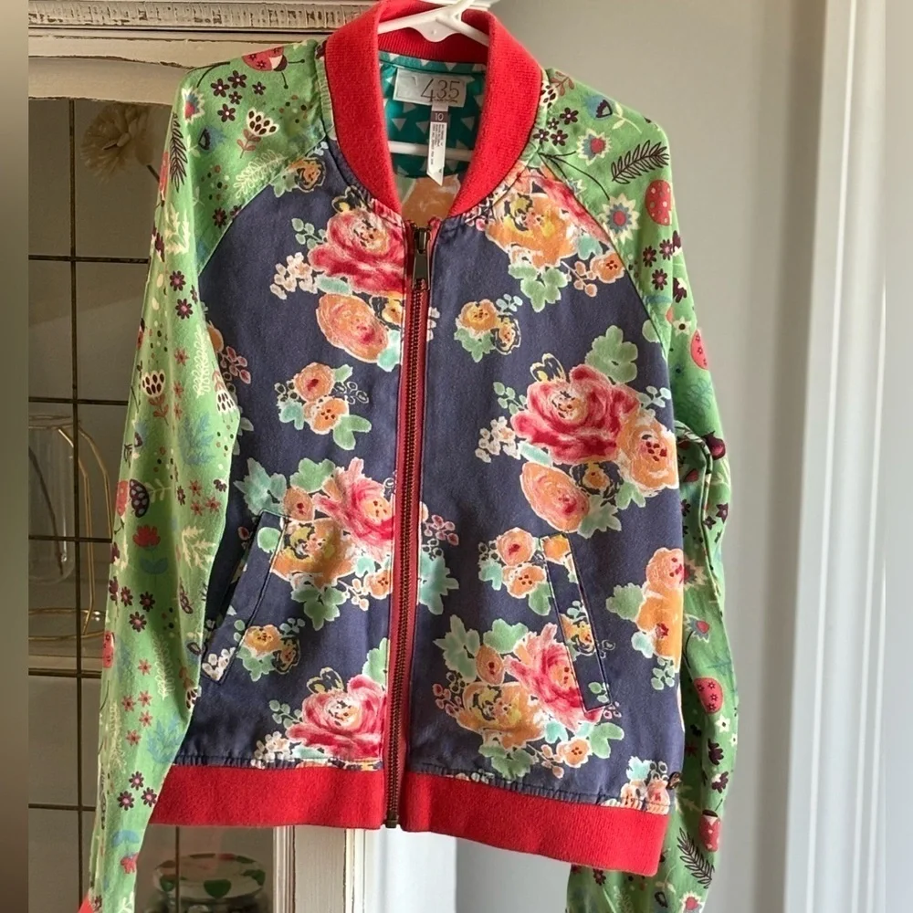 Matilda Jane Mixed Print Jacket. Girl’s Sz 10 | Cabin Night | Purple | Green EUC